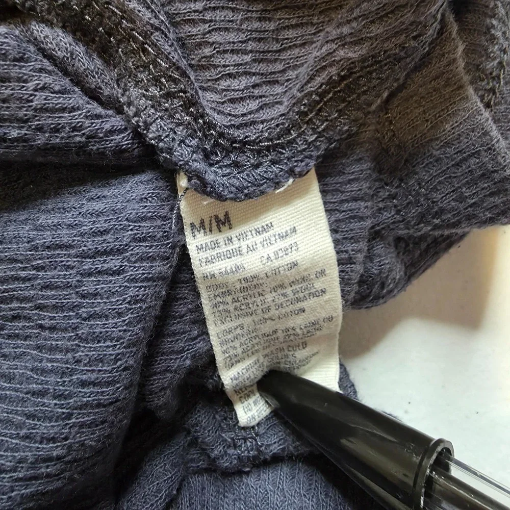 American Eagle Sweatshirt Mens Medium Blue Vintage Fit Thermal Long Sleeve‎
